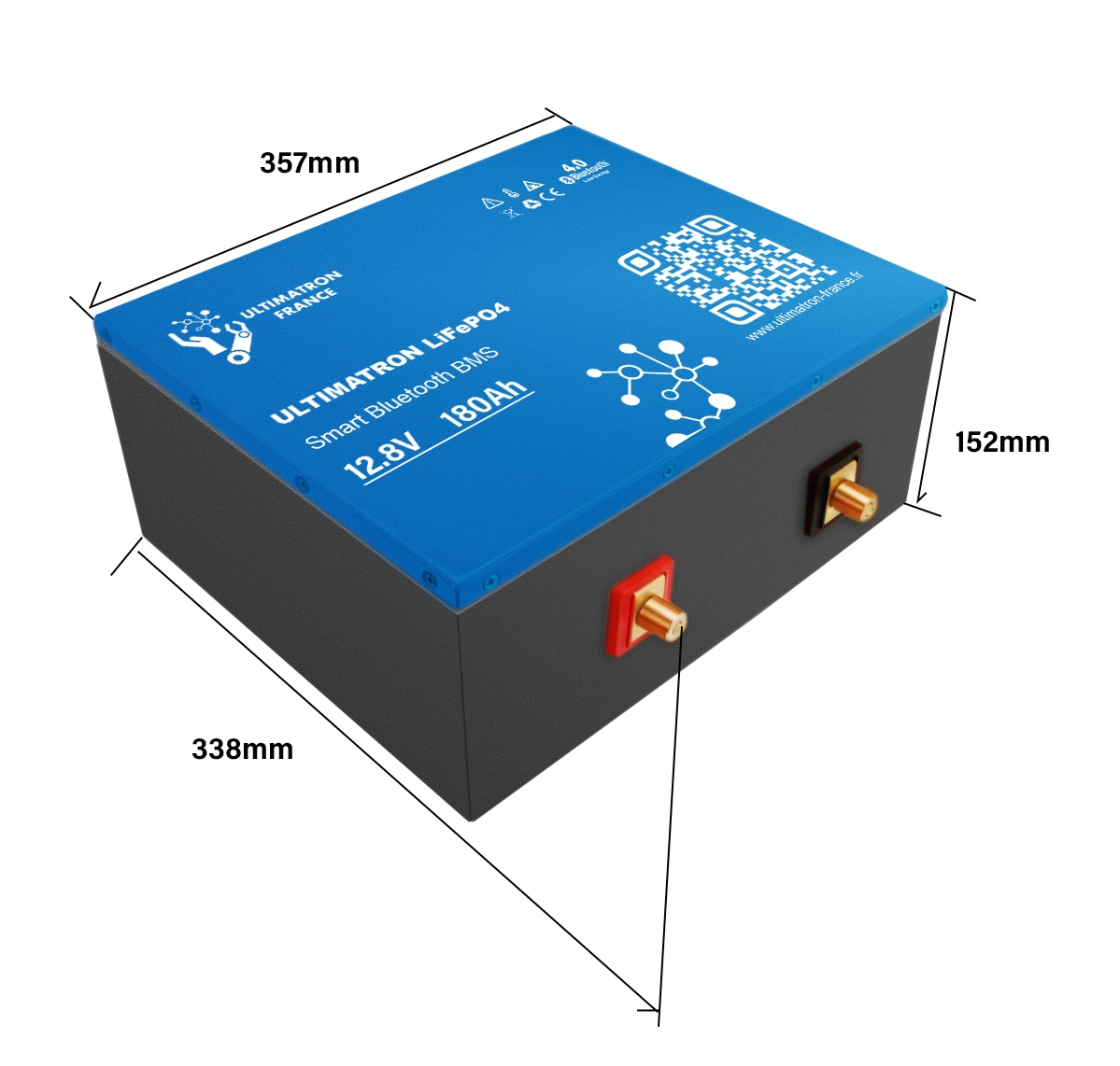 Lithium LiFePO4 Wohnmobil Untersitz-Versorgerbatterie Fiat Ducato 12V